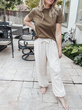 Boho Luxe Oatmeal Patch Jogger
