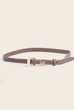 Thin Genuine Leather Belt - Black