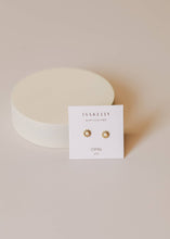 Sun Stud - White Opal - Gold Earrings