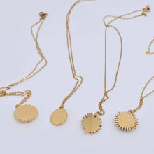 Inlaid Turquoise 18k Gold Plated Stainless Steel Necklace