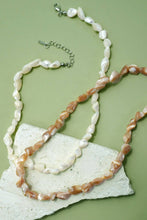 Iridescent Mother-of-Pearl Shell Nugget Necklaces - Brown