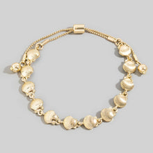 Metallic Sea Shell Link Chain Bracelet - Silver