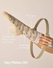 The Tall Tube Print Grip Sock: Ballet Bows Lagree & Pilates