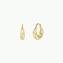 Gold Hoop - Sculptural Wide - Earrings