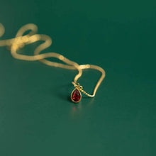 18K Gold PVD Teardrop Birthstone Charm Bar - March