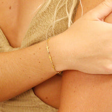 18K Gold PVD Stainless Steel Cross Chain Bracelet: Stainless Steel Silver