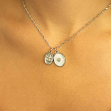 18K Gold PVD Stainless Steel White Enamel Charm Bar with Shell: Stainless Steel Silver