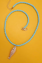 Fish Beaded Necklace - Pink