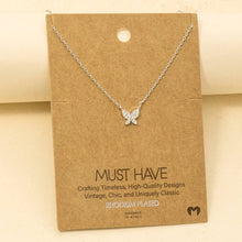 Mini Butterfly Charm Necklace - Gold