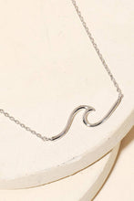 Dainty Wave Pendant Necklace - Gold