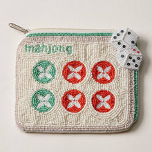 Mahjong Game Night Beaded Coin Pouch