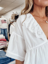 Camden Eyelet Ruffled Blouse - Off White