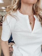 Whitney Pointelle Knit Top - Ivory