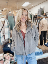 Ashford Washed Quilted Front Tie Puffer Jacket - Charcoal