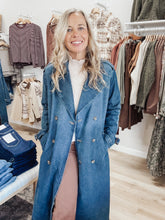 Kensington Notch Collar Denim Trench Coat