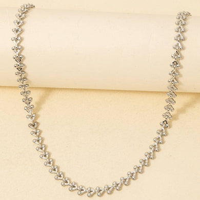 Repeating Ornate Chain Link Necklace - Silver