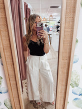 Harborline Wide Leg Soft Rayon Trouser - Cream