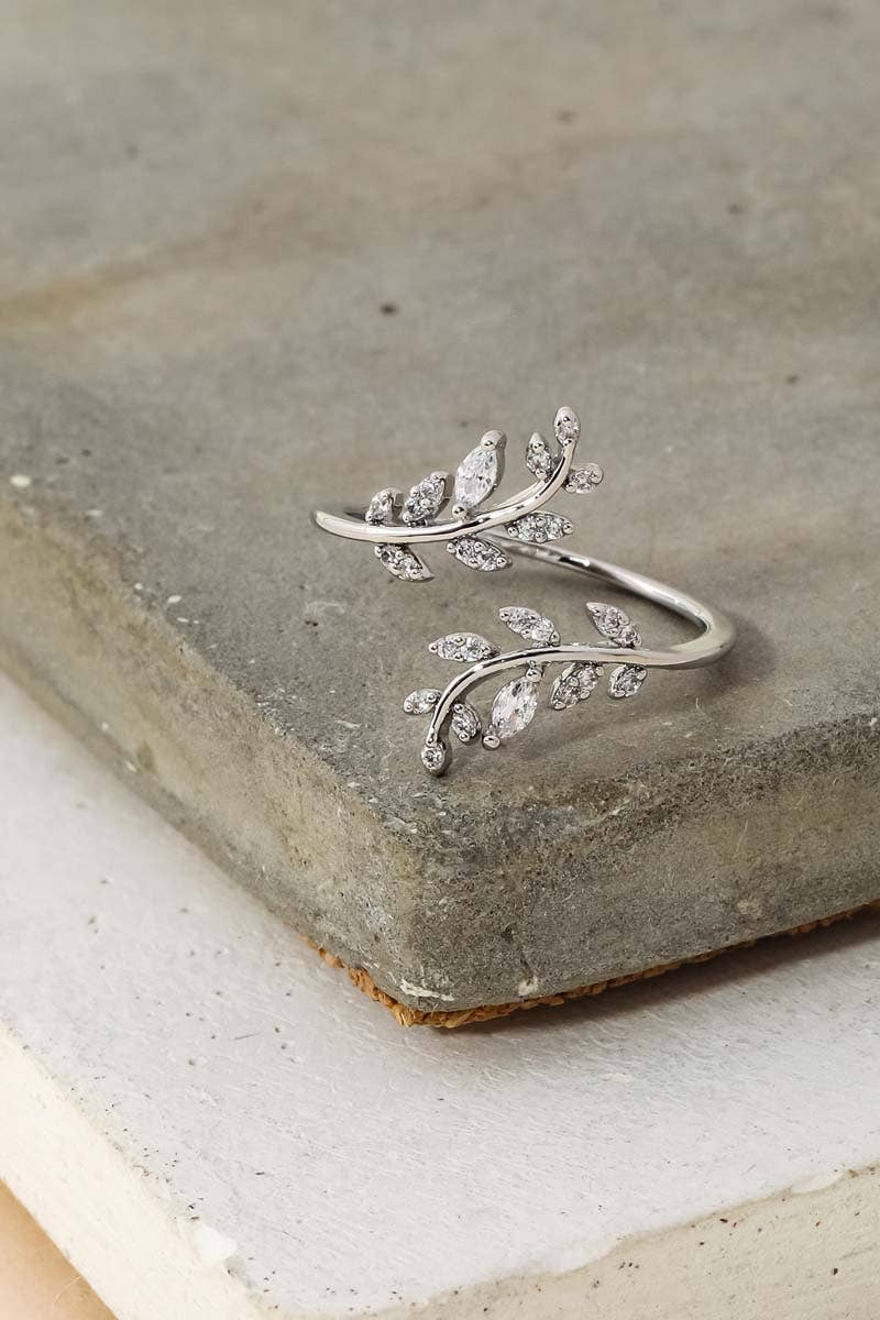 Jeweled Vine Ring - Silver