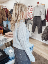 Alpine Ridge Brushed Cable Knit Zip Up Sweater - Heather Grey