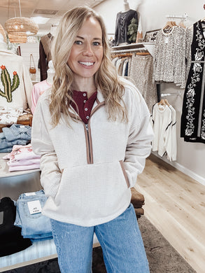 Alpine Meadow Warm Taupe Pullover Jacket BLACK FRIDAY STEAL - FINAL SALE