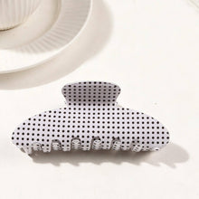 Polka Dot Hair Claw Clip - Banana/Brown