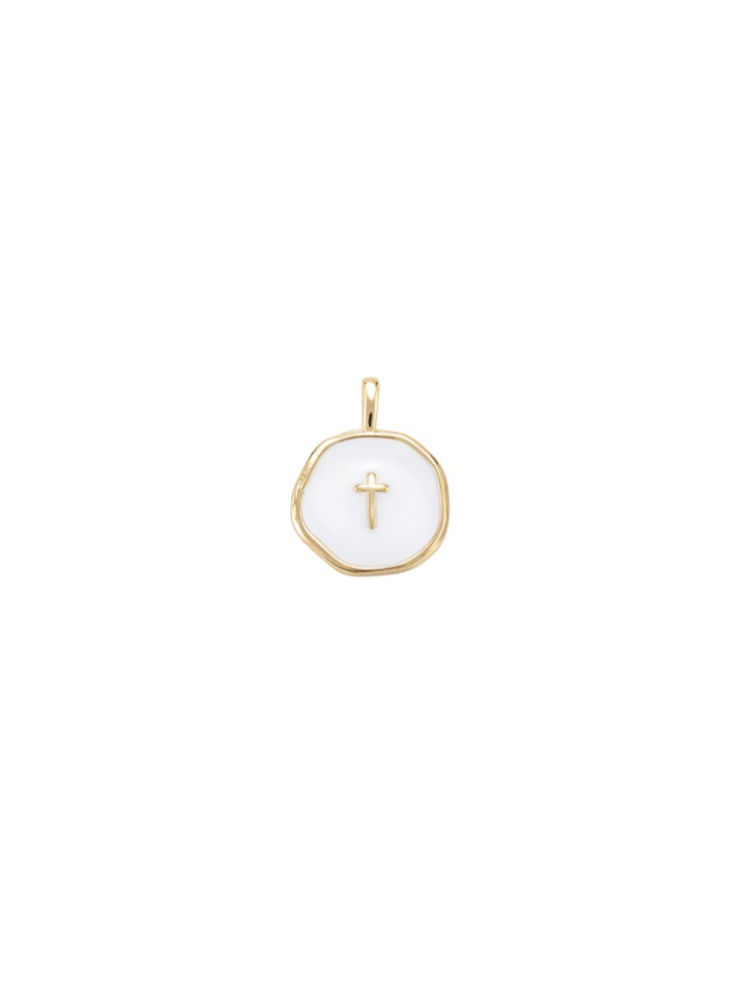 Gold Flat Cross Charm Bar