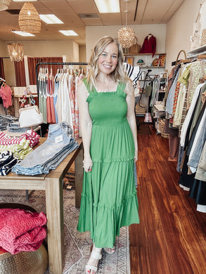 Sweet As Can Be Green Maxi Dress