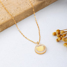 Gold Seashell Medallion Necklace