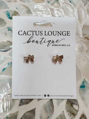 Bow Earrings - Gold