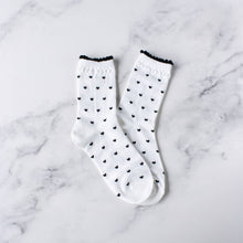 Always Lovely Casual Socks: Red/White Heart