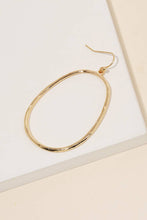 Round Thin Cutout Drop Earrings -Gold