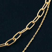 Double Layered Chain Necklace - Gold