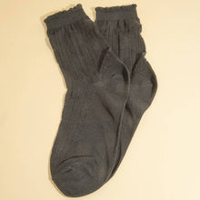 Subtle Bow Accents Socks - Beige