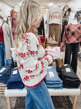 Winter Blossoms Flower Cardigan