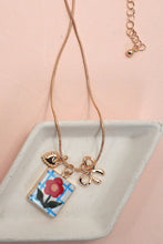 Flower Tile Charm Necklace