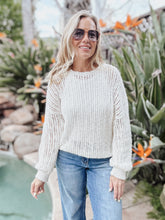 Collecting Seashells Sheer Knit Pullover - Cream