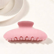 Polka Dot Hair Claw Clip - Banana/Brown