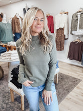 Evergreen Ultra Soft Mock Neck Classic Cut Sweater - Olive