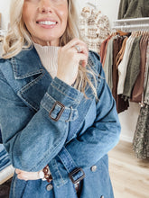 Kensington Notch Collar Denim Trench Coat