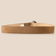 Ornate Buckle Soft Leather Belt - Black with Gold Buckle