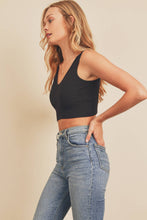 Sunkissed Staple Ribbed Knit Cropped Tank Top - White