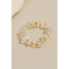 Natural Opal Stone Bead Stretch Ring