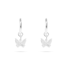 18K Gold PVD Stainless Steel Butterfly Huggie Earrings - Gold