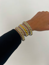Watch Band Bracelet - Pearl Thin Two Toned