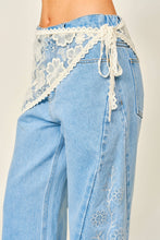 Bloom Lace Scarf Wrap Skirt - Cream