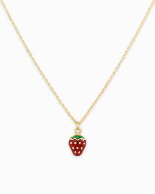 Cute Red Strawberry Pendant Necklace