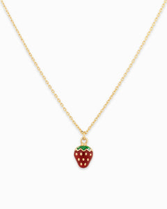 Cute Red Strawberry Pendant Necklace