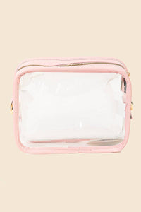Clear Rectangular Cosmetic Bag - Ivory