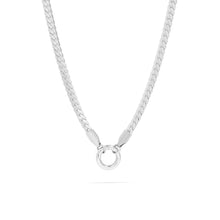 18K Gold PVD Stainless Steel Curb Charm Holder Necklace: Stainless / 16'+2"