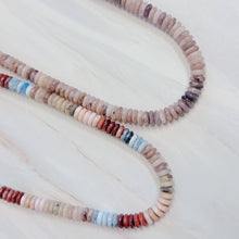 Blush & Earthy Canyon Natural Stone Beaded Necklace: Dark Multi